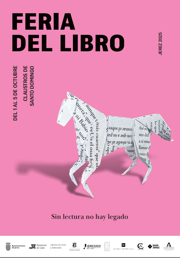Cartel Feria del Libro 25 caballito de papel