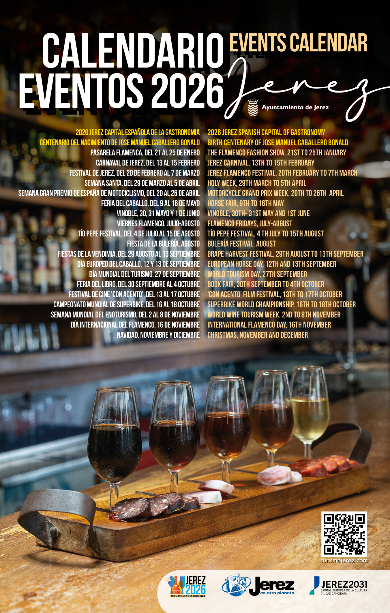 Calendario de eventos 2026