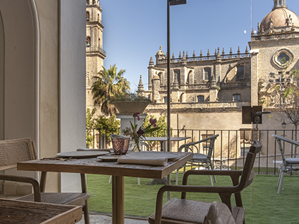 Views of the Cathedral from the restaurant