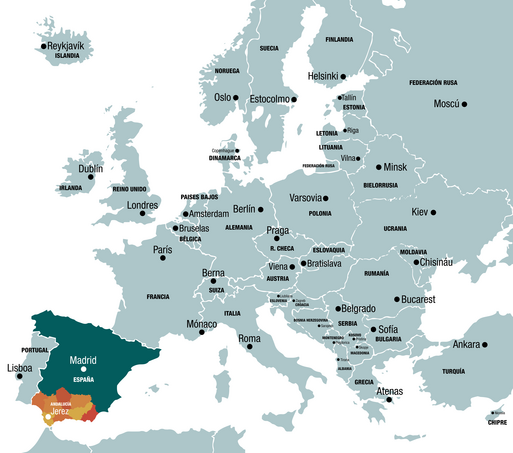 [Translate to Español:] Mapa Europa