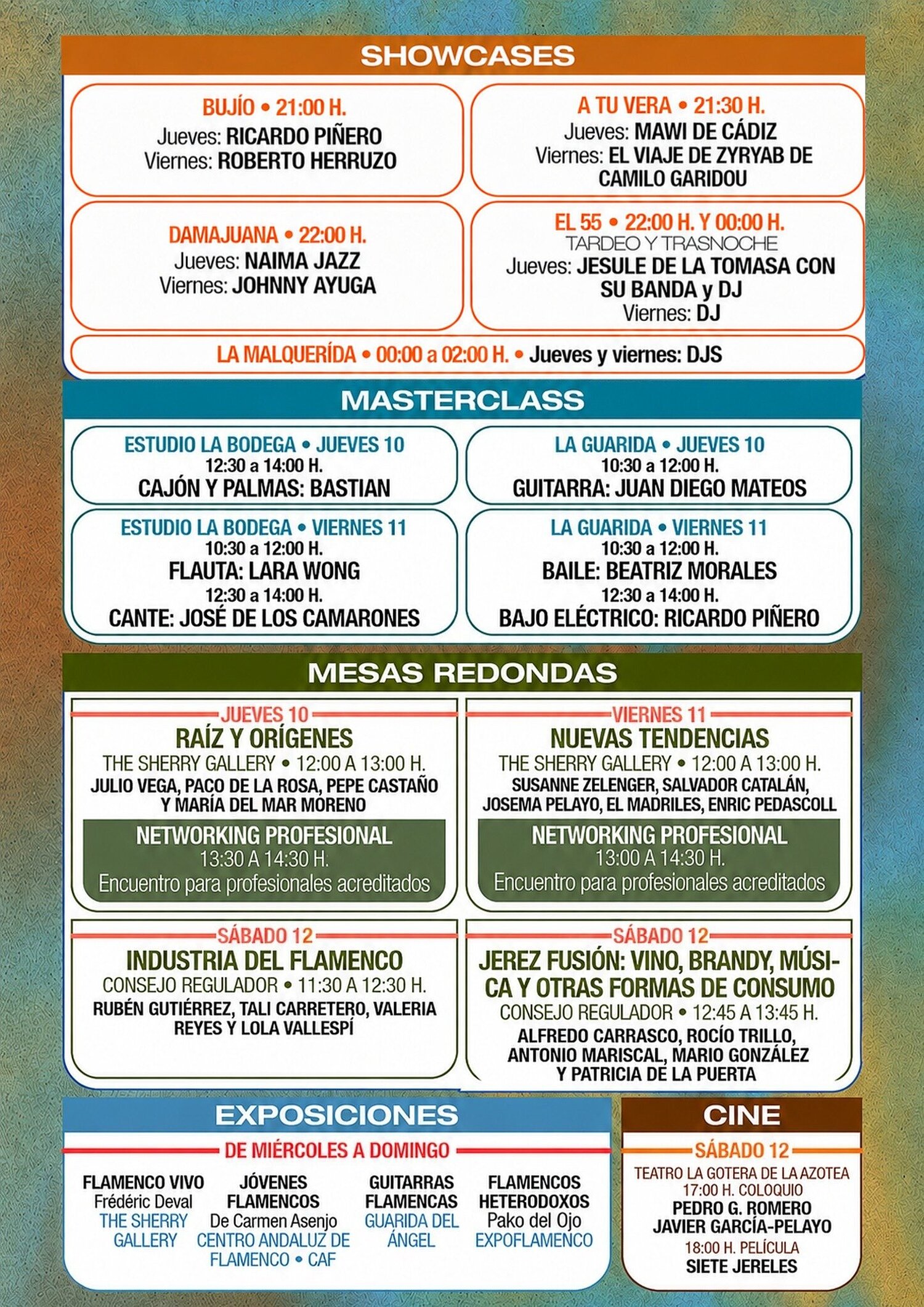cartel actividades culturales