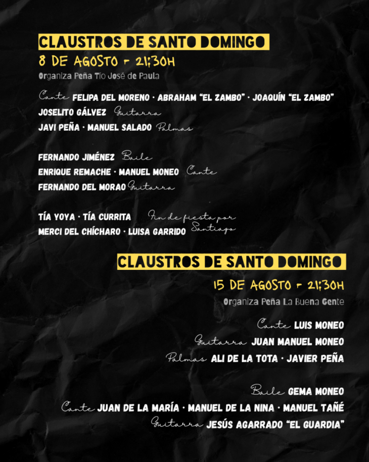 Fechas primeros Viernes flamencos 2025