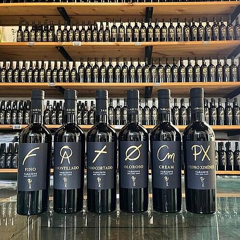 Botellas con su etiquetado