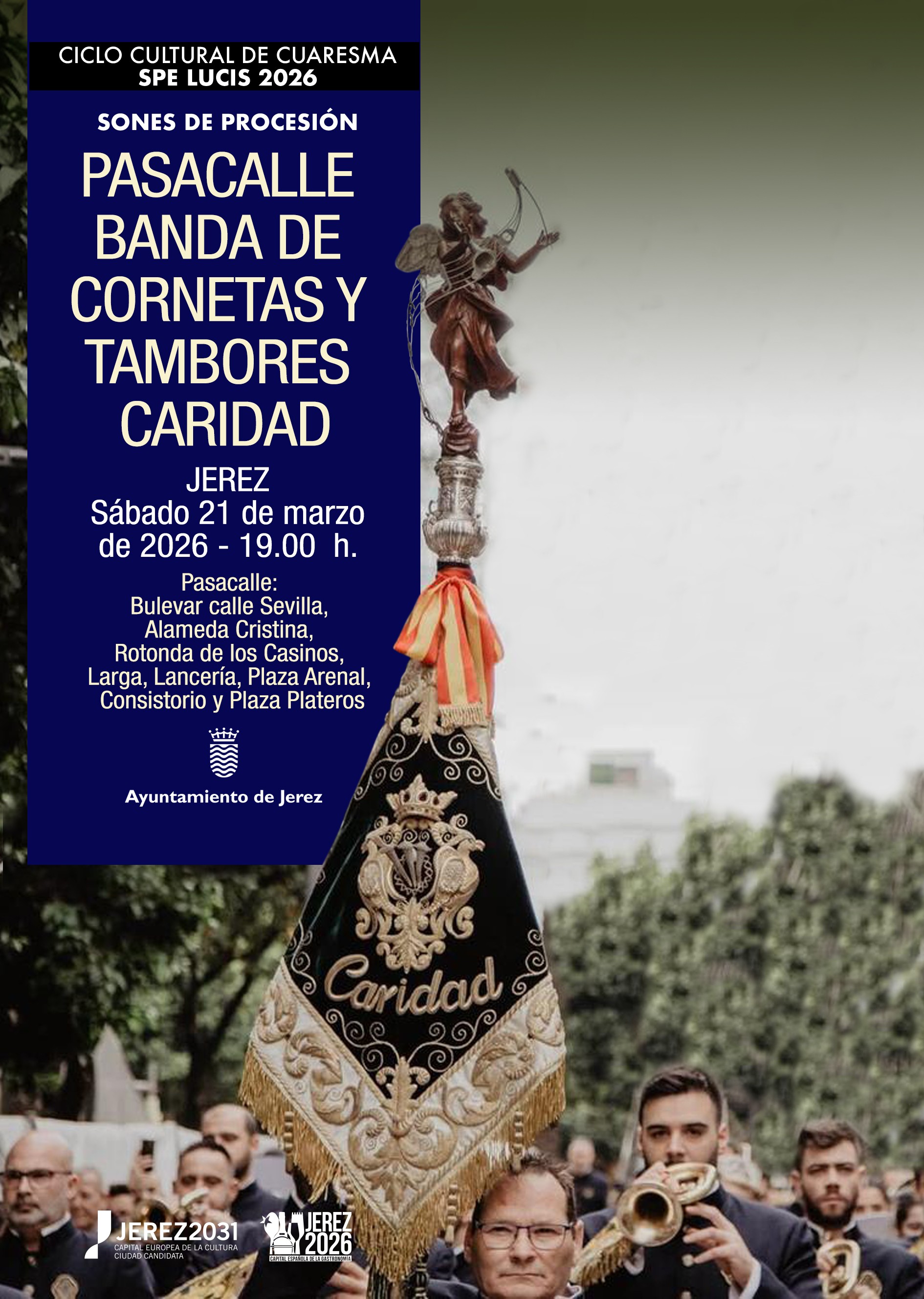 Cartel pasacalles Banda de la Caridad
