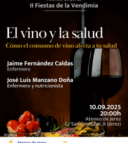 Cartel conferencia Vino y Salud