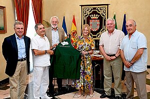 La alcaldesa durante la reunión