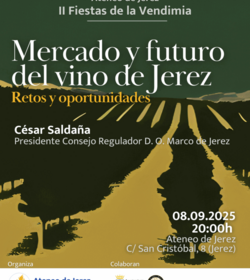 Cartel conferencia mercado y futuro del vino